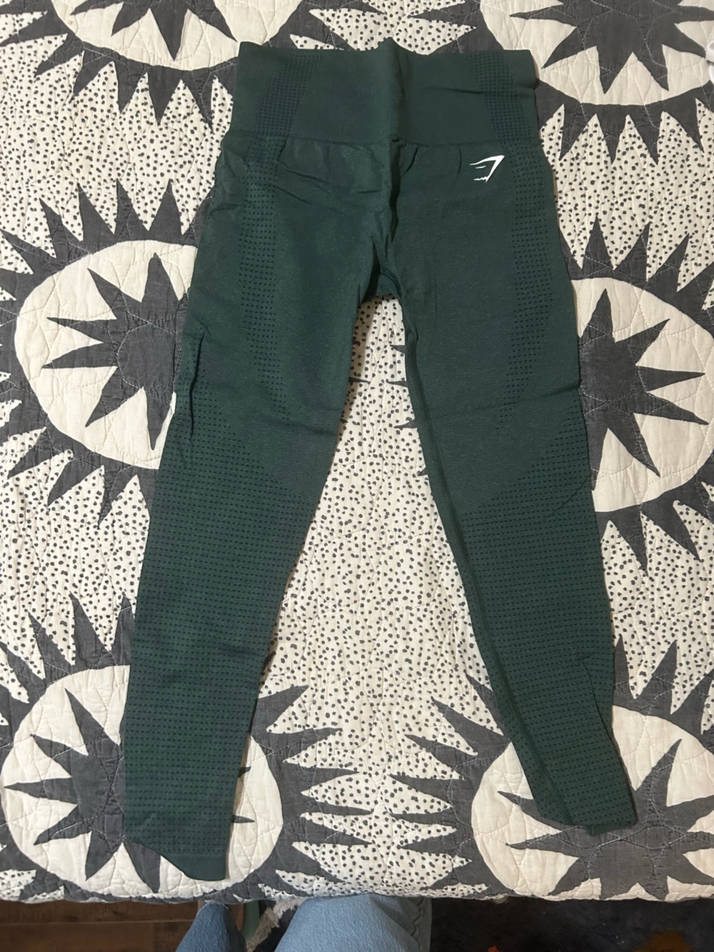 Gymshark Kids Dark Green Seamless Leggings